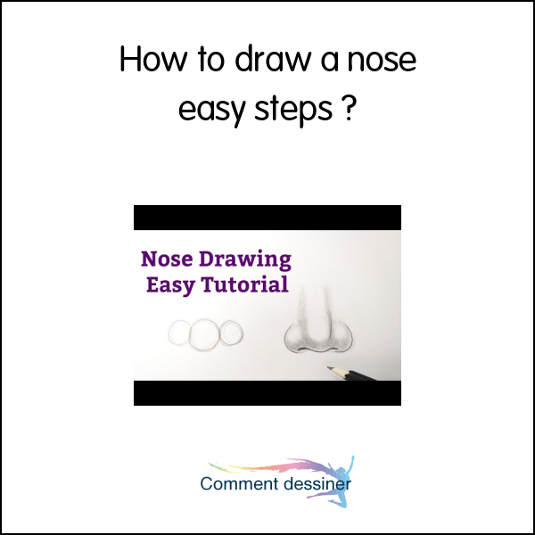 How to draw a nose easy steps